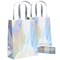 20 Pack Holographic Foil Paper Gift Bags with Handles, Reusable Iridescent Gift Bags for Baby Shower, Birthday, Wedding, Party Favors, Goodies, Boutique (7 x 9 x 3 In)